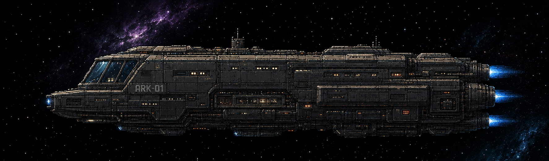 The Echo travels through deep space.